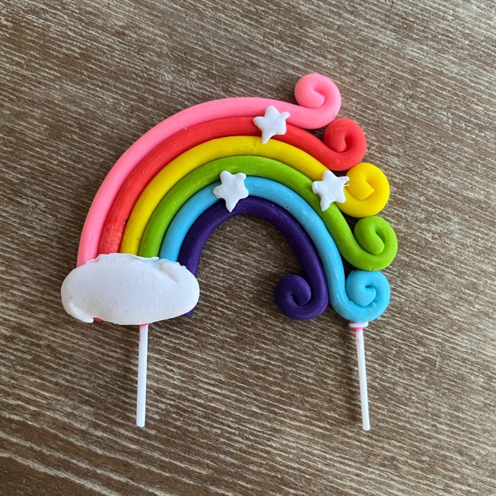 Fondant Rainbow Cake Topper